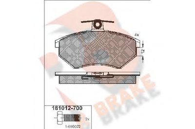 Комплект тормозных колодок, дисковый тормоз R BRAKE купить