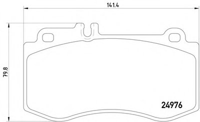 Колодки тормозные (передние) MB E-class (W212) 09-16 (Brembo)