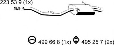 Глушитель выхлопных газов конечный ERNST купить