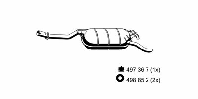 Глушитель выхлопных газов конечный ERNST купить