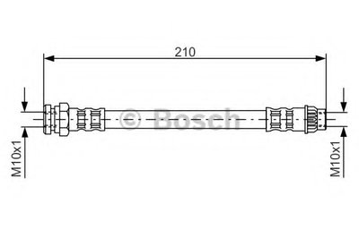Шланг тормозной (задний) Citroen C2/C3/C4/Peugeot 1007/307/308 1.1-2.0D 00- (L=190mm)