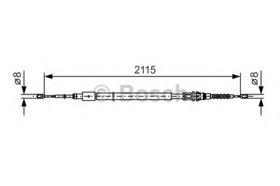 Трос ручника (задний) Peugeot 307/Citroen C4 02- (2115/1316mm)
