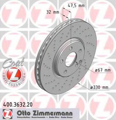 Тормозной диск COAT Z ZIMMERMANN купить