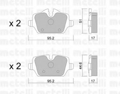 Колодки тормозные (задние) BMW 1 (E81/E82/E87)/3 (E90/E91/E92/E93) 04-13