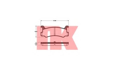 Комплект тормозных колодок, дисковый тормоз NK купить