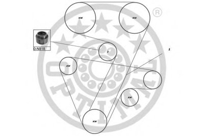 Комплект ремня ГРМ OPTIMAL купить