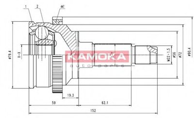 Шарнирный комплект, приводной вал KAMOKA KAMOKA купить