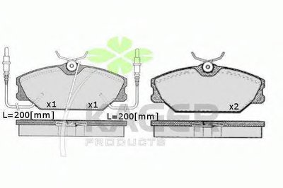 Комплект тормозных колодок, дисковый тормоз KAGER купить