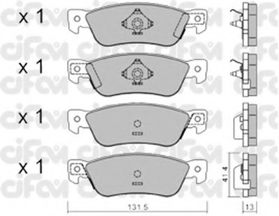 Комплект тормозных колодок, дисковый тормоз CIFAM купить