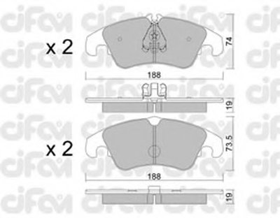 Комплект тормозных колодок, дисковый тормоз CIFAM купить
