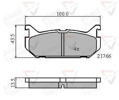 Комплект тормозных колодок, дисковый тормоз ANL Braking COMLINE купить