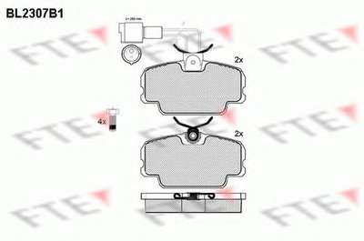 Комплект тормозных колодок, дисковый тормоз FTE купить