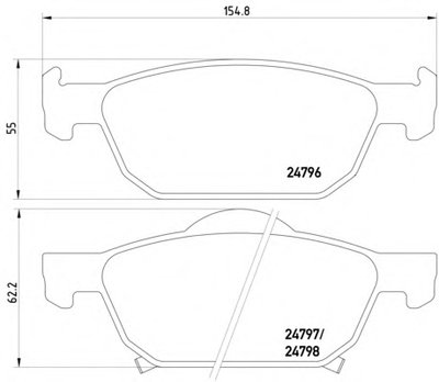 Колодки тормозные (передние) Honda Accord VIII 08- (Teves) Q+
