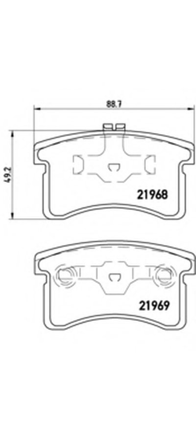 Комплект тормозных колодок, дисковый тормоз BREMBO купить