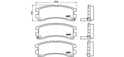 Комплект тормозных колодок, дисковый тормоз BREMBO купить