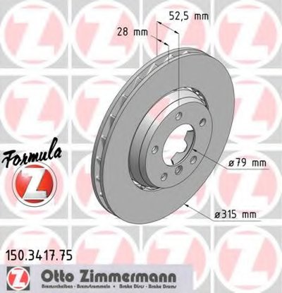 Тормозной диск FORMULA Z BRAKE DISC ZIMMERMANN купить