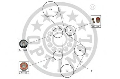 Комплект ремня ГРМ OPTIMAL купить