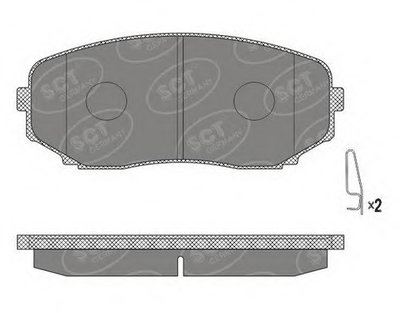 Комплект тормозных колодок, дисковый тормоз SCT Germany купить