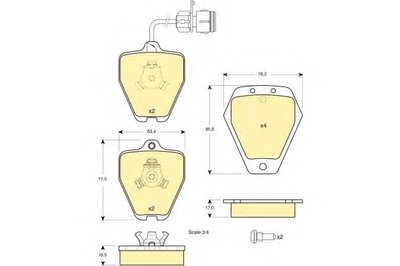 Комплект тормозных колодок, дисковый тормоз GIRLING купить