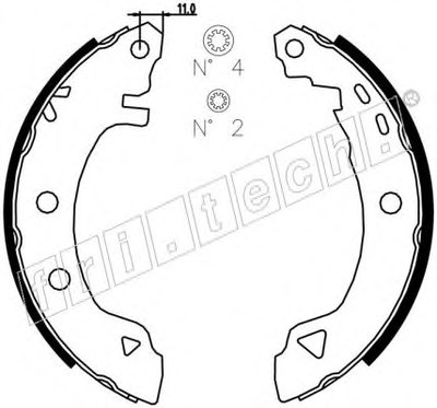 Комплект тормозных колодок REPARATION KIT fri.tech. купить