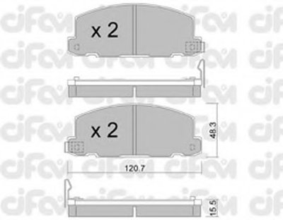 Комплект тормозных колодок, дисковый тормоз CIFAM купить