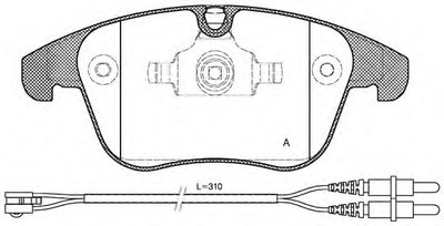 Комплект тормозных колодок, дисковый тормоз ADVANCE OPEN PARTS купить