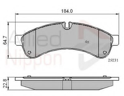 Комплект тормозных колодок, дисковый тормоз ANL Braking COMLINE купить