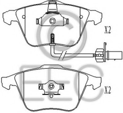 Комплект тормозных колодок, дисковый тормоз EEC купить