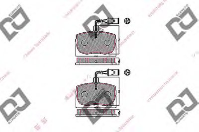 Комплект тормозных колодок, дисковый тормоз DJ PARTS купить