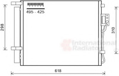 Радиатор кондиционера (с осушителем) Hyundai Santa Fe II 2.0/2.2CRDi 06-12