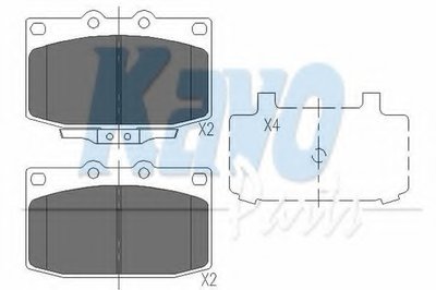 Комплект тормозных колодок, дисковый тормоз KAVO PARTS купить