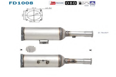 Сажевый / частичный фильтр, система выхлопа ОГ AS купить