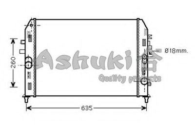 Радиатор, охлаждение двигателя ASHUKI купить