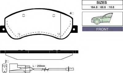 Комплект тормозных колодок, дисковый тормоз Front brake pads for FORD TRANSIT GOODWILL купить