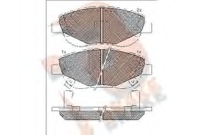 Комплект тормозных колодок, дисковый тормоз R BRAKE купить