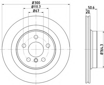 Диск тормозной (задний) BMW 1 (F40)/2 (F45)/X1 (F48) 13- (300x20) PRO