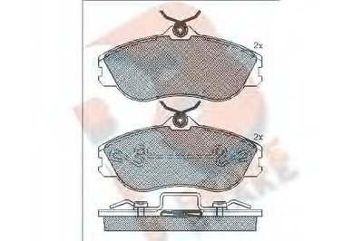 Комплект тормозных колодок, дисковый тормоз R BRAKE купить