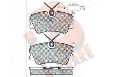 Комплект тормозных колодок, дисковый тормоз R BRAKE купить