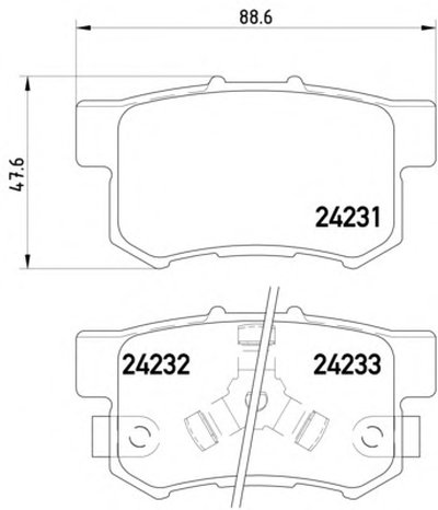 Колодки тормозные (задние) Honda Accord IV/V/VI/VII 89-12/Civic VI/VII/VIII 94-/CR-V 01-07