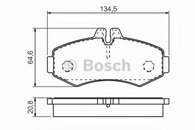 Комплект тормозных колодок, дисковый тормоз BOSCH Придбати