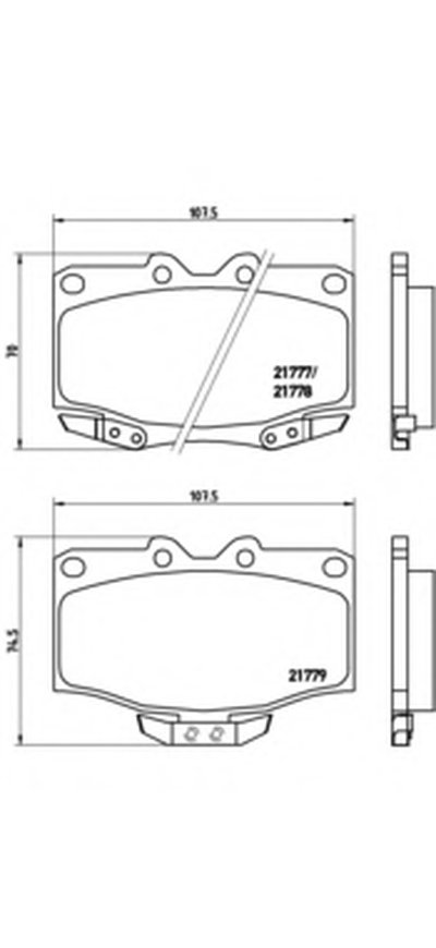 Комплект тормозных колодок, дисковый тормоз BREMBO купить