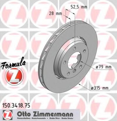 Тормозной диск FORMULA Z BRAKE DISC ZIMMERMANN купить