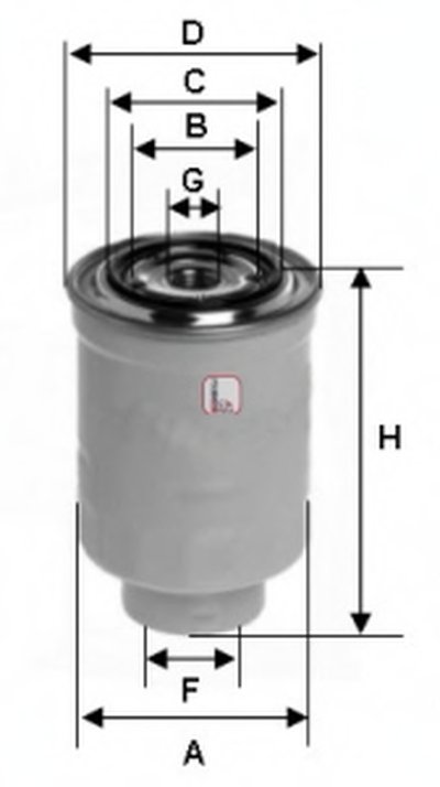 Фильтр топливный Toyota RAV 400-/Hilux 97-05/Corolla 2.0-2.4 D 00-09