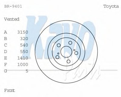 Тормозной диск KAVO PARTS купить