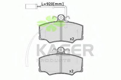 Комплект тормозных колодок, дисковый тормоз KAGER купить