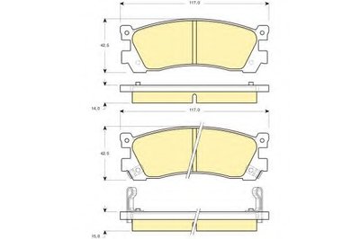 Комплект тормозных колодок, дисковый тормоз GIRLING купить