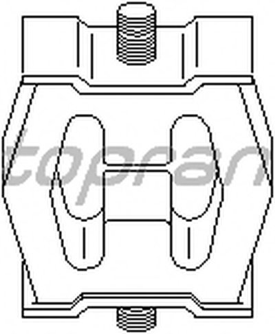 Кронштейн, глушитель TOPRAN купить