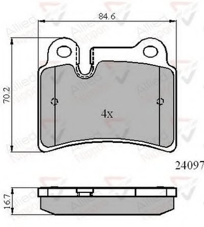 Комплект тормозных колодок, дисковый тормоз ANL Braking COMLINE купить