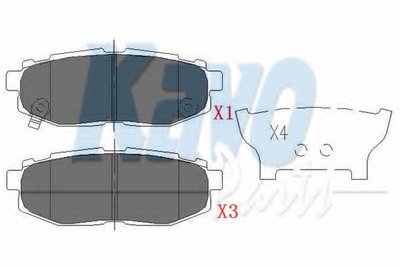 Колодки тормозные (задние) Subaru Legacy 09-15/ Outback 10-15