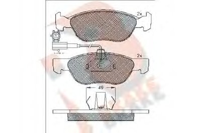 Комплект тормозных колодок, дисковый тормоз R BRAKE купить